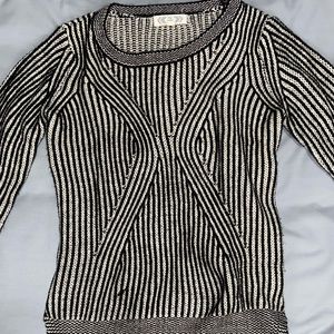 Black and Off-White Sweater